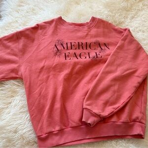 American Eagle Outfitters Coral Crew Neck Sweater